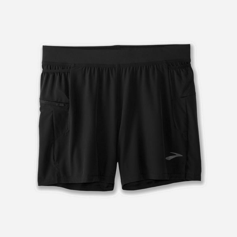 Brooks Sherpa 5 2-In-1 Mens Running Shorts - Black - Philippines (034698QFA)